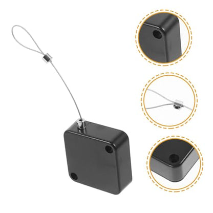 3pcs Anti-Theft Retractable Steel Wire Cable Lock Box 2 Locks 1m Length Automatic Retractable Security Tether for Theft Prevention Suitable for Display Items