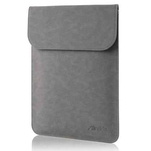 Allinside 13-13.3 inch Laptop Sleeve Case for MacBook Pro 14 2021-2026/MacBook Air 13 2010-2017/MacBook Pro 13 2010-2015, Waterproof PU Suede Leather Laptop Protective Vertical Case Cover, Gray - color: 01-Gray, size: 13-13.3" for MacBook Air 13/ Pro 13