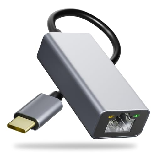 Cyberguys USB C to Ethernet Adapter, Plug and Play Ethernet Adapter, 1Gbps Gigabit RJ45 to Type-C (Thunderbolt 4/3 Compatible) Network Dongle, Compatible for MacBook Pro/Air, iPhone 16 Pro/Max, iPad