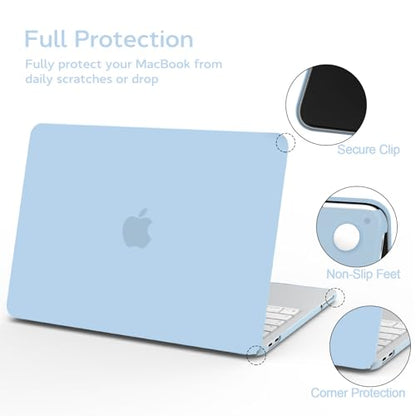B BELK for MacBook Neo Case 13 inch 2026 Release Model A3404, Airy Blue | Matte Hard Shell Case with Keyboard Cover & Screen Protector, 1:1 Precision Fit Protective Laptop Cover for New Mac Neo Case - color: Airy Blue