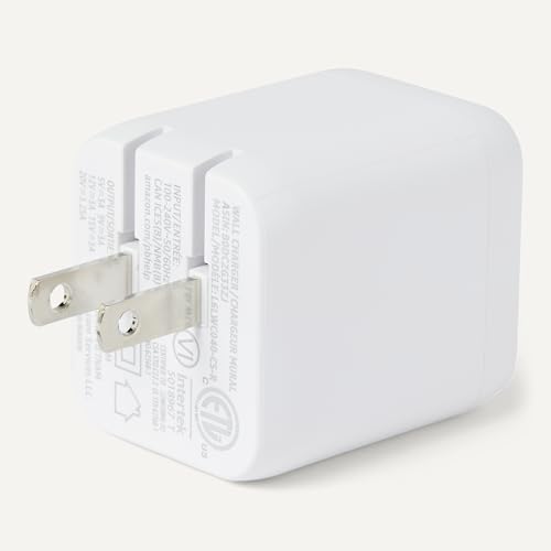 Amazon Basics 65W Fast Charging USB-C Nano GaN Wall Charger, 1-Port PD 3.1 for Laptops, Tablets, Phones, White - color: White, style: 65 W One Port