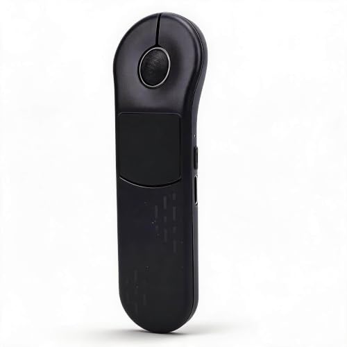 Pomya 2.4G Wireless Bluetooth Air Mouse Presenter Remote, Rechargeable Presentation Clicker with Touchpad for PC Laptop, Plug and Play, 10m Connection Range (Black) - color: Black