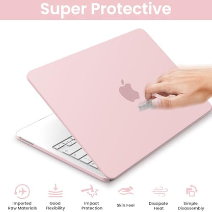 AKIT for MacBook Neo 13 Inch Case 2026 Model A3404, Baby Pink | Anti-Scratch Protective Matte Hard Shell, 2 Keyboard Covers, Screen Protector - color: Baby Pink