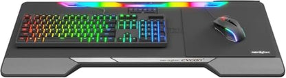 Couchmaster Lapboard³ with HORIZONLIGHT RGB Bar, Ultimate Ergonomic USB-Hub Gaming Lap Board for Couch and Bed, Large, Stable and Compatible with All Keyboards and Mice, Laptops, PCs, PS4/5, Xbox - color: Black Lapboard³