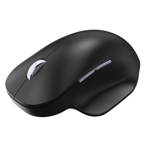 Incase Bluetooth Ergonomic Mouse – Designed by Microsoft – Two Thumb Buttons, Easy to Grip Thumb Rest, Precision Tracking, Connects 3 Devices, 15 Month Battery Life, Mac/Windows PCs/Laptops (Black) - color: Black