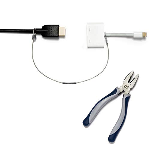 Patented Pre-Assembled Adapter Ties - Anti-Theft Cable Locks for Tools, Dongles, Tethers, Computer adapters. Steel Cable, Security Lock, Easy Installation with Free Crimping Tool - color: Silver, size: 30 Pack TetherTies Cable Tethers