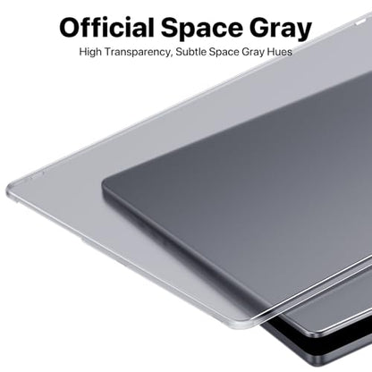 Soonjet Matte Case for MacBook Pro 14 inch M5 M4 M3 M2 M1 2026-2021 Laptop | Anti Cracking, Color Match, Space Gray Clear, Protective Hard Shell Cover, Fingerprint & Scratch Resistant, Ultra Thin Fit - color: Frosted Space Gray