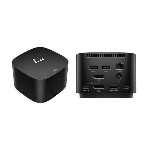 HP Thunderbolt 4 Dock 120W G4, 13-in-1 USB C Docking Station with Max 100W Charging, 4 Displays 4K Display, Ethernet Port, 6 USB Ports, HDMI, 2 Displayport for Laptop, MacOS, ChromeOS, PC