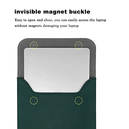 MOSISO Laptop Case 13.3 inch, 13-13.3 inch Laptop Sleeve Compatible with MacBook Neo 13 A18 Pro A3404 /Air 13/Pro 13/Pro 14 M5 M4 M3 M2 M1, Faux Suede Leather Case with Small Bag, Peacock Green - color: Peacock Green