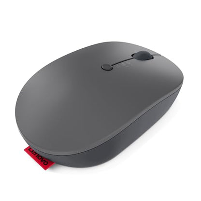 Lenovo Go Multi-Device Wireless Mouse, 2.4GHz Nano USB-C Receiver, Bluetooth, Adjustable DPI, USB-C Rechargeable Battery, Qi Wireless Charging, Ambidextrous, GY51C21211, Grey - color: Grey