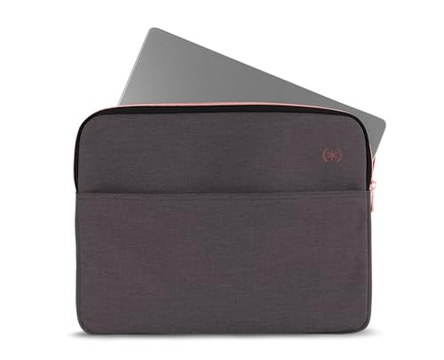 Speck Transfer Pro-Pocket Universal 15-16 Inch Laptop Sleeve with Front Pocket - Durable Protective Case for Laptops and Tablets - Compatible with MacBook Computers - Cloudy Grey/Rose Gold - color: Cloudy Grey/Rose Gold