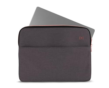 Speck Transfer Pro-Pocket Universal 15-16 Inch Laptop Sleeve with Front Pocket - Durable Protective Case for Laptops and Tablets - Compatible with MacBook Computers - Cloudy Grey/Rose Gold - color: Cloudy Grey/Rose Gold