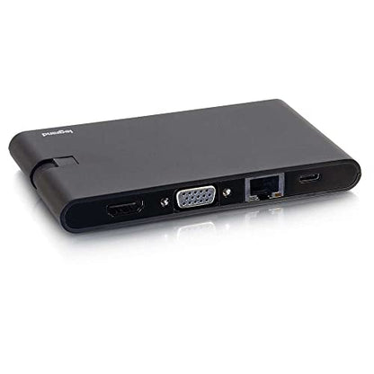 C2G USB-C® 9-in-1 Compact Docking Station with 4K HDMI®, VGA, Ethernet, USB, SD Card Reader and Power Delivery up to 100W
