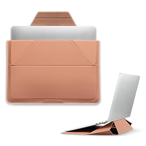 MOFT Laptop Carry Sleeve, 2-in-1 Laptop Bag & Stand for 16" MacBook Air/Pro & Dell/HP/Lenovo/Asus, Stylish Slim Computer Sleeve Bag with Expandable Storage for Computer Accessories, Class Nude - color: Class Nude, size: 16 Inch