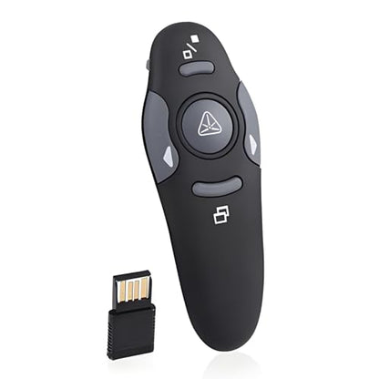 Presentation Clicker, 2.4GHz Connection, Widely Compatible, Wide Application, Presentation Remote Control with Ergonomic Handle for Teaching, Meeting, Speech