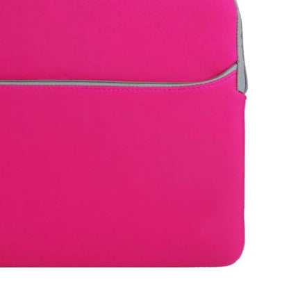 Neoprene Laptop Sleeve for 13 13.3 Inch Devices, Dual Zipper Shock Resistant Computer Pouch, Water Resistant and Lightweight Protective Bag for Men and Women - color: Magenta