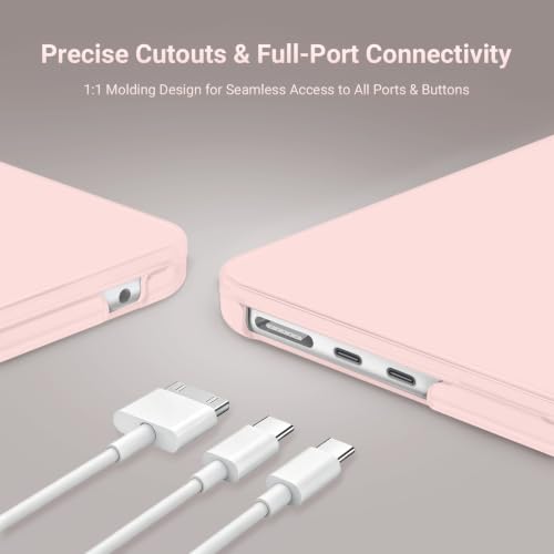 MOSISO Compatible with MacBook Air 13 inch Case M5 2026 M4 M3 M2 2025-2022 | A3449 A3240 A3113 A2681, Hard Shell&Keyboard Cover&Screen Film&Pouch for MacBook Air 13.6 inch Case, Chalk Pink - color: Chalk Pink