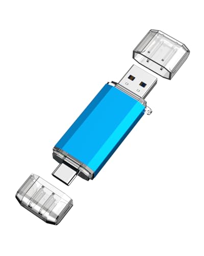 KOOTION USB C Flash Drive 256GB 2 in 1 OTG USB 3.0/Type C Thumb Drive Dual Drive USB C Memory Stick for Smartphone Laptop Tablet PC, Blue - color: Blue, size: 256GB