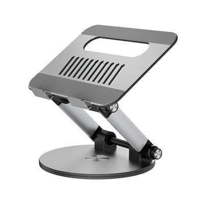 Adjustable Ergonomic Laptop Stand – Heavy-Duty Aluminum Holder with One-Button Angle Control, Supports 17” Devices