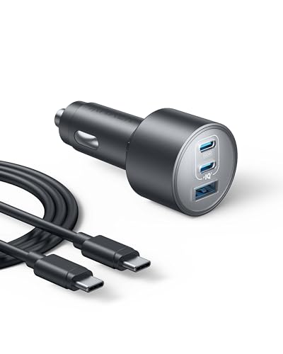 Anker 167.5W Max 3-Port Ultra-Compact USB C Fast Charging Car Charger | Fast Charging Adapter for MacBook Pro / Air, iPhone 17 / 16 / 15 Series, Samsung S25, iPad Pro, AirPods, and More