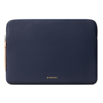 Comfyable Slim Protective Laptop Sleeve Compatible with 13/14 Inch MacBook Air & MacBook Pro M5/M4/M3/M2 Pro/Max 2026, Mac Travel Case, Laptop Pouch, Slim PU Leather Cover, Blue - color: Blue, size: For 13.3"-14" Mac Pro / Mac Air