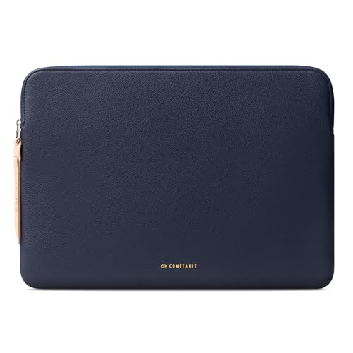 Comfyable Slim Protective Laptop Sleeve Compatible with 13/14 Inch MacBook Air & MacBook Pro M5/M4/M3/M2 Pro/Max 2026, Mac Travel Case, Laptop Pouch, Slim PU Leather Cover, Blue - color: Blue, size: For 13.3"-14" Mac Pro / Mac Air