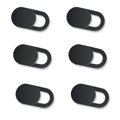 Webcam Cover Slide(6PCS), Ultra Thin Camera Cover Slide for Camera Privacy Cover Slide for Laptop/Cell Phone/iPad/PC/Tablet, Great for Protect Your Privacy and Security - Black