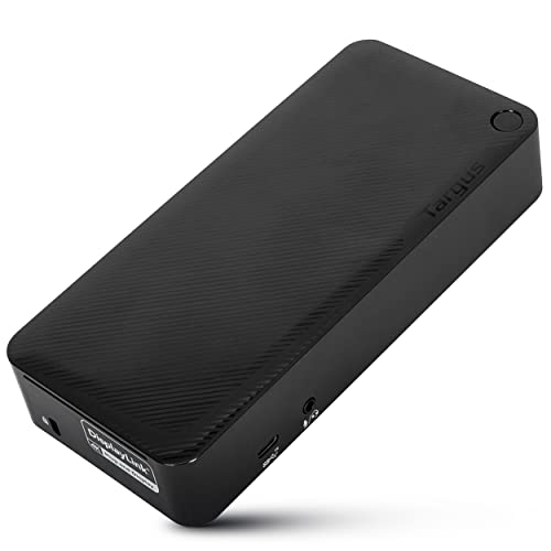 Targus USB C Docking Station Universal DV4K, USB C Laptop Docking Station Dual Monitor 2 HDMI, with Legacy Host Power Kit, Works w/Operating Systems Like Windows, Mac, Android, iOS (DOCK192USZ) - size: Dual Monitor 4K, 10 Gbps, 100 Watt