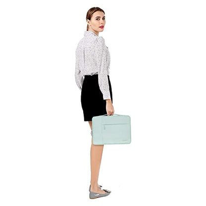 MOSISO Laptop Case 13.3 inch, 13-13.3 inch Laptop Sleeve with Handle Compatible with MacBook Air/Pro 13/Pro 14 M5 M4 M3 M2 M1,HP Dell ASUS Lenovo, Polyester Multifunctional Computer Bag, Mint Green - color: Mint Green, size: 13.3 inch