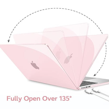 B BELK for MacBook Air 13 inch Case 2026-2022 M5 M4 M3 M2, Rose Pink | Model A3449 A3240 A3113 A2681, Plastic Laptop Hard Shell for MacBook Air 13.6 inch Case & Keyboard Cover & Screen Protector - color: Rose Pink