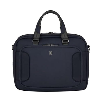 Victorinox Werks Traveler 7.0, Compact Briefcase, Briefcase with 14" Laptop and 11’’ Tablet Compartment, Navy Blue