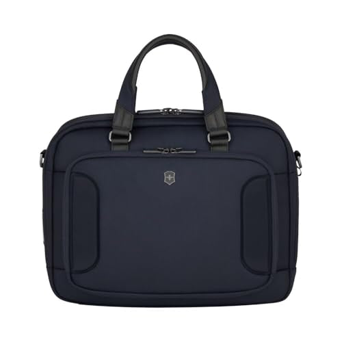 Victorinox Werks Traveler 7.0, Compact Briefcase, Briefcase with 14" Laptop and 11’’ Tablet Compartment, Navy Blue