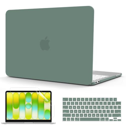 B BELK for MacBook Neo 13 inch Case 2026 Release A3404, Midnight Green | Scratch-Resistant Matte Hard Shell with Keyboard Cover & Screen Protector, Slim Protective Case for Neo MacBook Case 13 inch - color: Midnight Green