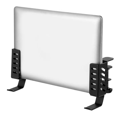 MAQUITA Desk Laptop Stand,No-Drill Desktop Mount,Hanging Holder for Desk - Clamp Storage for Laptops/Book/Keyboards/Headphone/Backpack Black