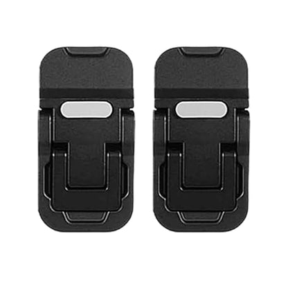 2 Pcs Black Portable Keyboard Riser, Dual Tilt Angle Adjustment Foldable Laptop Stand, Self-Adhesive Mini Computer Stand for Desk/Most Keyboards - color: Black