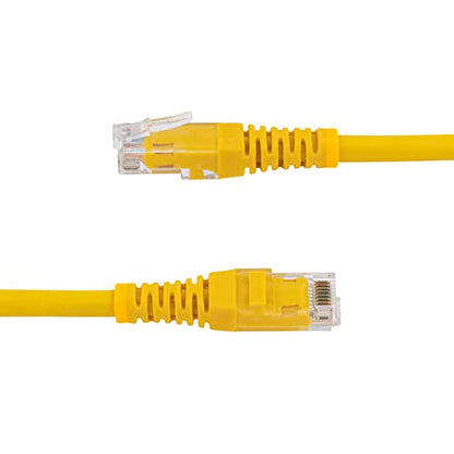 StarTech 1ft CAT6 Ethernet Cable - Yellow CAT 6 Gigabit Ethernet Wire -250Mhz 100W PoE RJ45 UTP Molded Network Patch Cord with Strain Relief (C6PATCH1YL) | 250MHz bandwidth, Gold-plated RJ45, Patch Cable, Ethernet Cord, UTP Molded Network, Strain Relief,