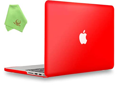 UESWILL Matte Hard Shell Case Cover Compatible with MacBook Pro (Retina, 13 inch, Early 2015/2014/2013/Late 2012), Model A1502/A1425, No CD-ROM, No USB-C, Red - color: Red, size: MacBook Pro 13" Retina A1502/A1425