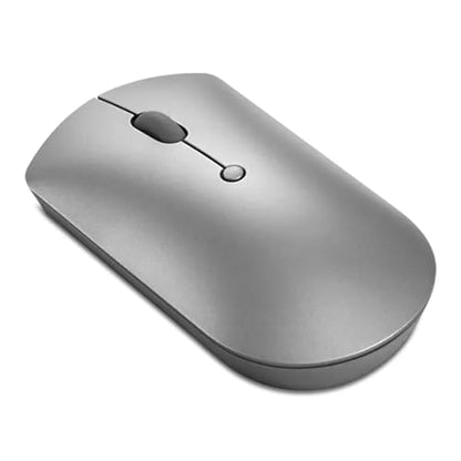 Lenovo 600 Bluetooth Silent Mouse, Blue Optical Sensor, Adjustable DPI, 4 Button, Microsoft Swift Pair, Windows, Chrome, GY50X88832, Gray - color: Gray