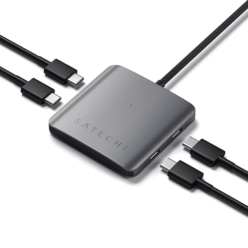 Satechi 4-in-1 USB-C Hub, 100W PD Pass-Through Charging, and More | 10 Gbps USB 3.2 port, for MacBook, iPad, Surface, Chromebook, and more