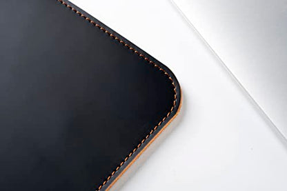 Leather Laptop Sleeve, Handmade Slim Case for MacBook Air 13" (M2) 2024, (M3) 2024 & 15 inch (M3) 2044 - color: New Black & Tobacco, size: 13"