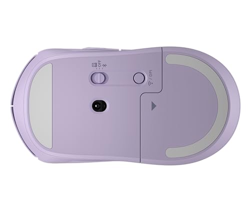 HP 400 Quiet Wireless Mouse, Dual Bluetooth & 2.4GHz, Soft Silicone, Quiet Clicks, Microsoft Wheel, 24-Month Battery, 6000 DPI, Ambidextrous, Eco-Friendly Design, Multi-OS, Purple - color: Purple
