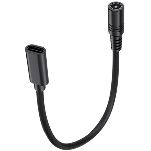DC 5.5mm x 2.1mm to USB C Power Cable,5V 3A DC 5521 Female to USB Type-C Female Power Jack Extension Charge Cord for Phones Table- 30cm .2Pcs (5521 Female/TypeC Female)