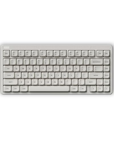 NuPhy Node75 Wireless Mechanical Keyboard, 75% Hot Swappable Custom Keyboard, 82 Keys Computer Gaming Keyboards, Supports Touch Gestures, PBT Keycaps, RGB Backlit, Bluetooth/2.4GHz/USB-C - color: White, size: High-profile Brown Max Switch