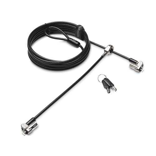 Kensington MicroSaver 2.0 Keyed Twin Cable Lock for Laptops & Other Devices (K65048WW)