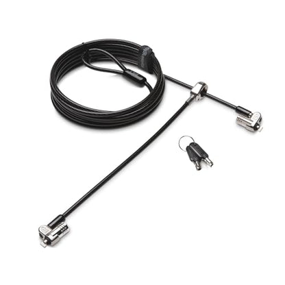 Kensington MicroSaver 2.0 Keyed Twin Cable Lock for Laptops & Other Devices (K65048WW)