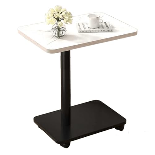 Over The Bed Table with Wheels Multifunctional Living Room Sofa Side Table | Space-Saving Bedroom Bedside Tables Hospital Bedd Tables For Sofa, Bed(Beige) - color: Beige
