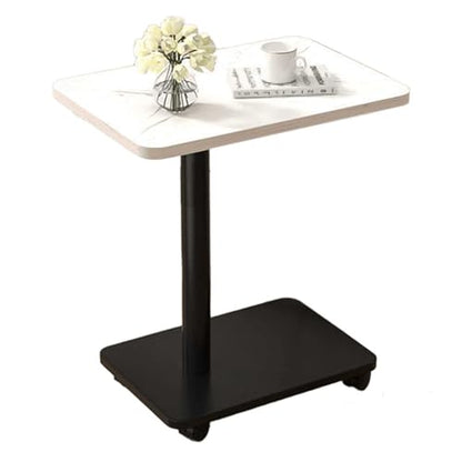 Over The Bed Table with Wheels Multifunctional Living Room Sofa Side Table | Space-Saving Bedroom Bedside Tables Hospital Bedd Tables For Sofa, Bed(Beige) - color: Beige