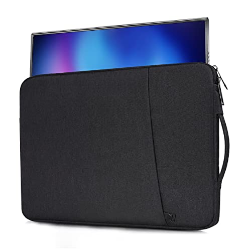 18.5 Inch Portable Monitor Case Sleeve Bag Compatible with Most Large 18.5 Inch Portable Monitor Carrying Pouch Bag with Pocket(NOT FIT 18 INCH Laptop) - color: Black, size: 18.5 Inch