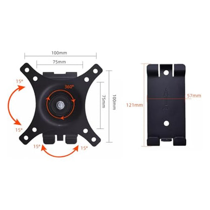 Monitor Stand Single Monitor Wall Mount Fits Most 15-27" LCD Monitor, Adjustable Steel Monitor Mount Tilt & Rotate, VESA 75x75/100x100 mm, Holds up to 29.98lbs Monitor Stand Desk arm