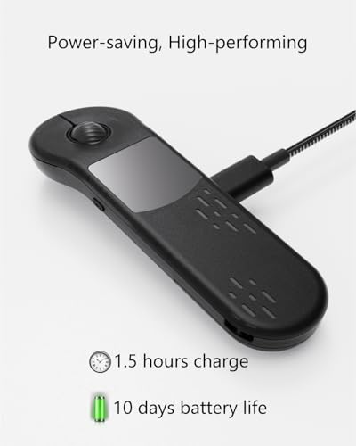 Air Mouse Bluetooth Rechargeable Presenter with Touchpad, Remote Control for PowerPoint/Keynote/TikTok/Camera/Kindle App, Applicable for PC/iOS/Android (Black) - color: Black